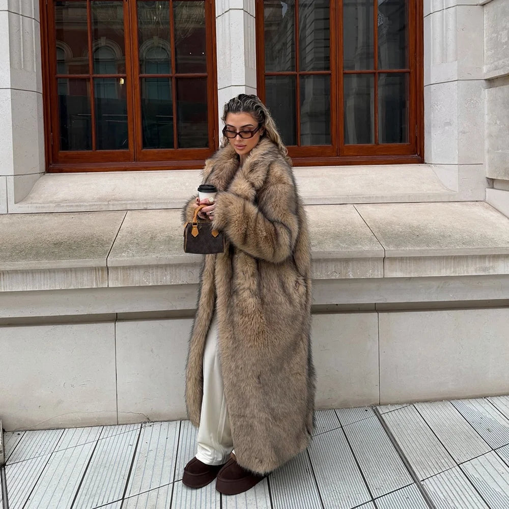 Faux Fur Overcoat