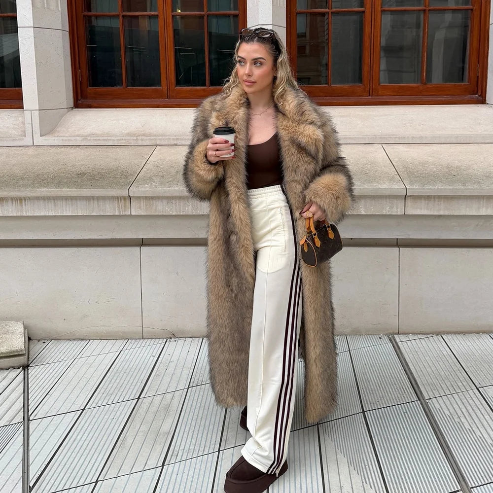 Faux Fur Overcoat