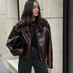Burgundy Biker Jacket