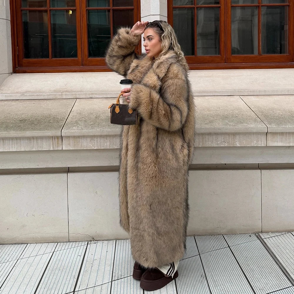 Faux Fur Overcoat