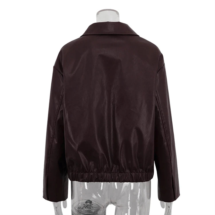 Burgundy Biker Jacket