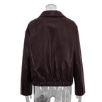 Burgundy Biker Jacket