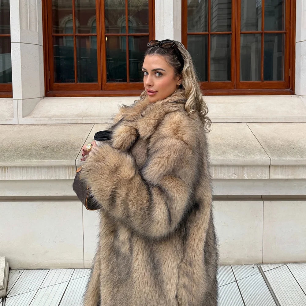 Faux Fur Overcoat