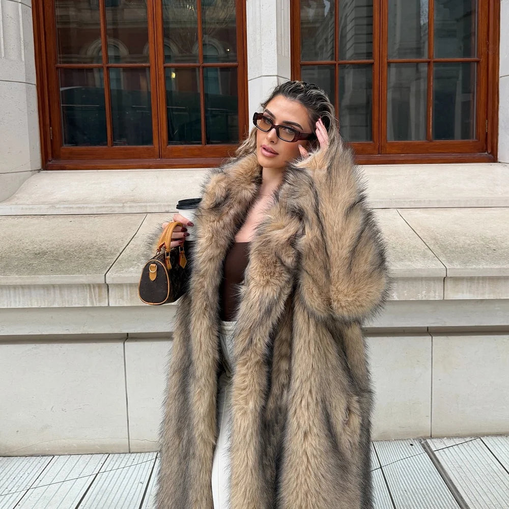 Faux Fur Overcoat
